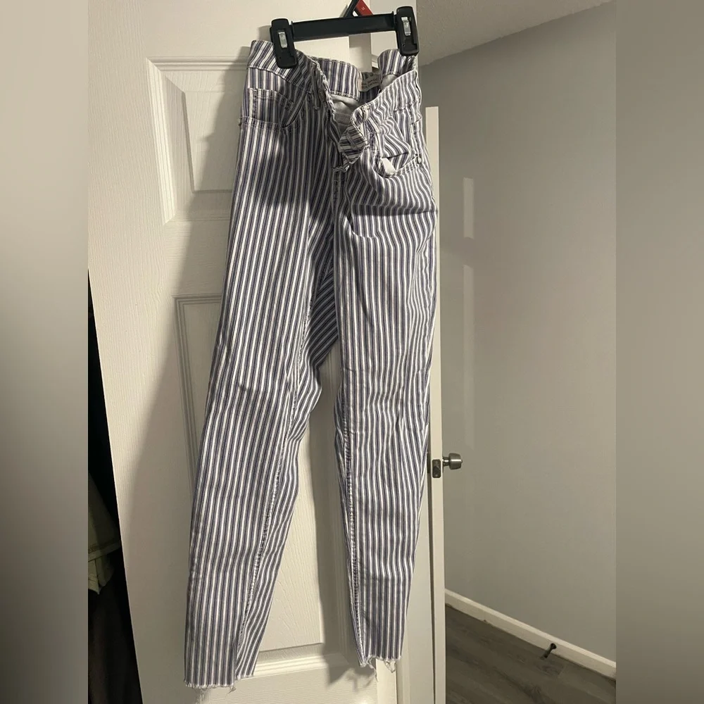 Zara Striped Denim Jeans - Picture 3 of 5